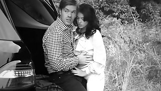 Couple Outdoor in bw