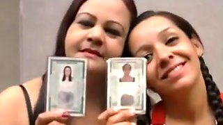 Brazilian mom letting her daugther eat her up