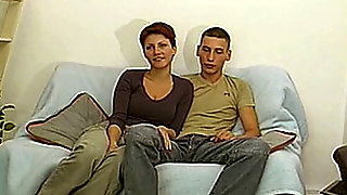 Gorgeous amateur young couple fisrt blowjob on camera