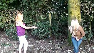 Outdoor lesbian girl steel electro