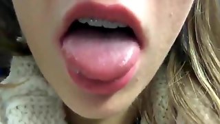 Girl with a devilish tongue