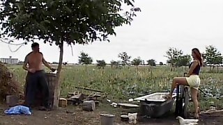 Hottie banged on the farm