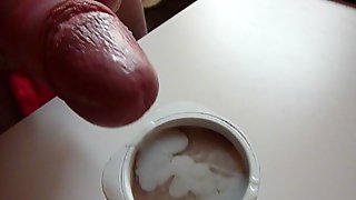 Cum 4 times on food lot of cum