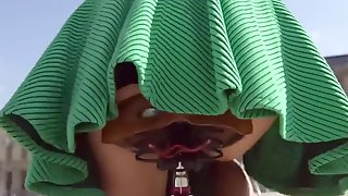 Reincarnation 1 - today: In bicycle saddle of young women