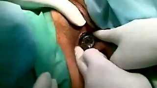 Lamp insertion in the pussy