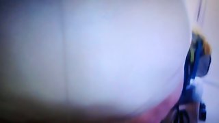 Bbw wife putting on her girdle covering her big tits