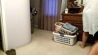 Getting ready for work, black girdle