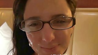 You cum on Hope Howell\'s glasses on vacation in Malaysia