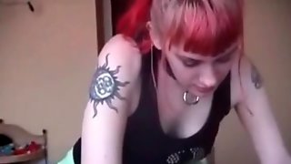 My Sexy Piercings Goth amateur with pierced pussy