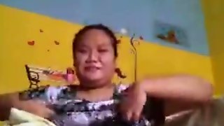 Indonesian fatty girl doing cam sex fr bf ,skype-p1