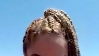 Anastasia Giousef at the beach 2018