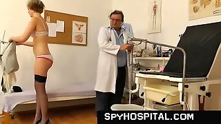 Aged gyno doctor operates a hidden cam