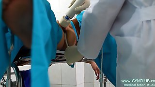 Vibro orgasm on gyno chair (44)