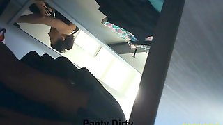Upskirt young mom tries new dresses + face