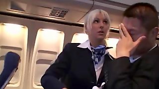 Hot Handjob from sexy Stewardess