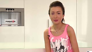 HER LIMIT - Tiny European chick interviewed and transformed